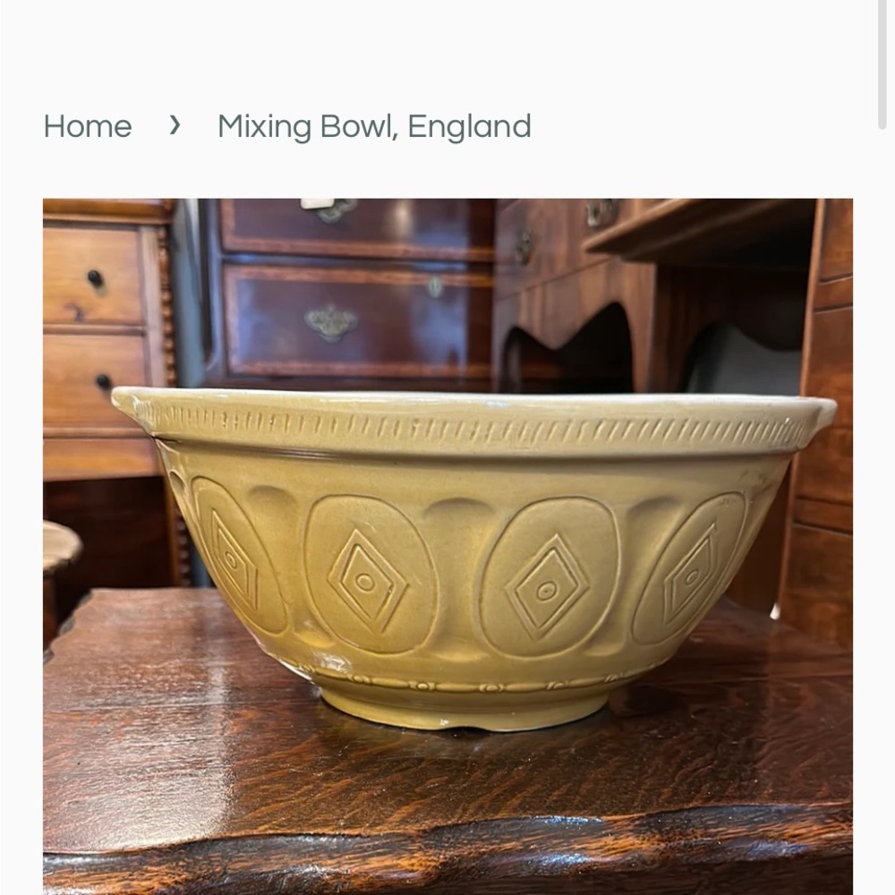 Vintage Tan Mixing Bowl
